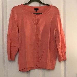 Talbots XL salmon cardigan with 3/4 sleeves